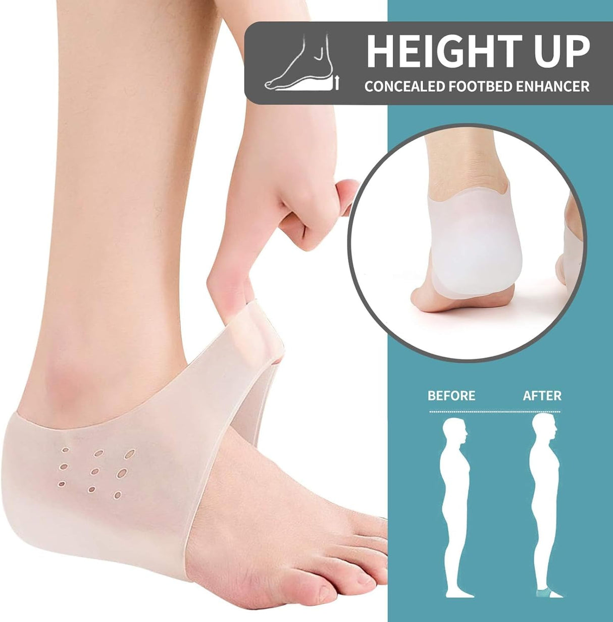 Height Increase Shoe Pads (+5cm)