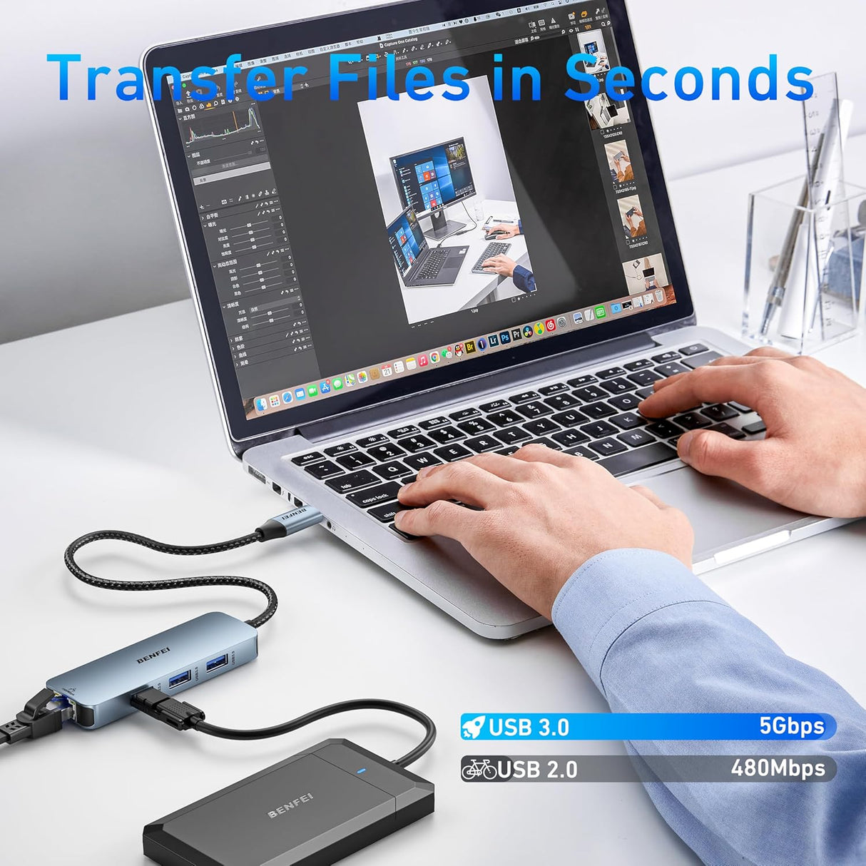 6-in-1 USB hub