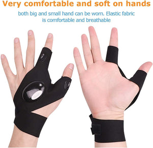 LED Flashlight Gloves Pair