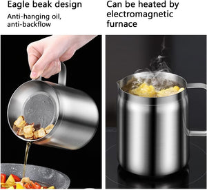Stainless Steel Oil Pot - Large Size