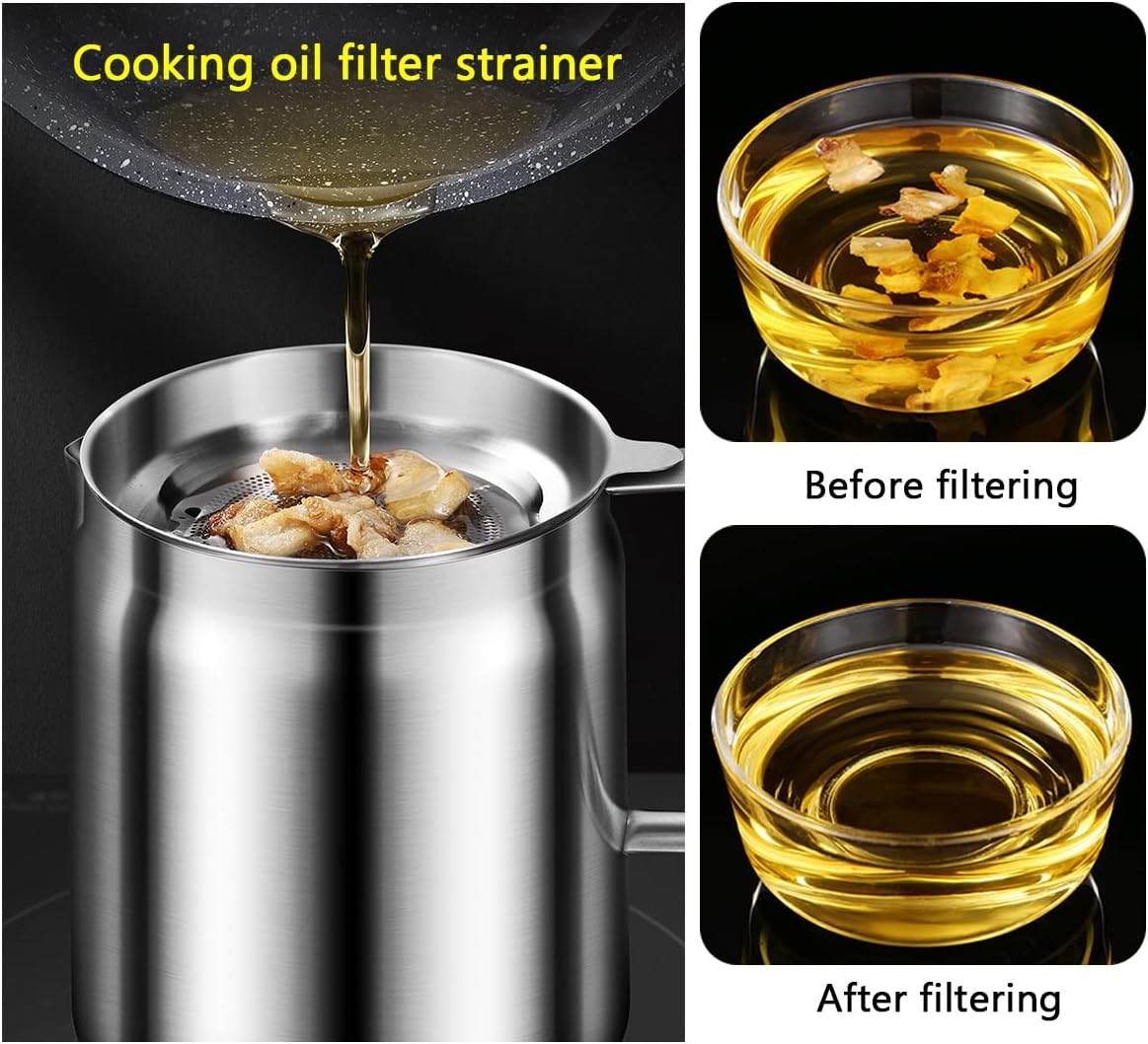 Stainless Steel Oil Pot - Large Size