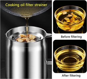 Stainless Steel Oil Pot - Large Size