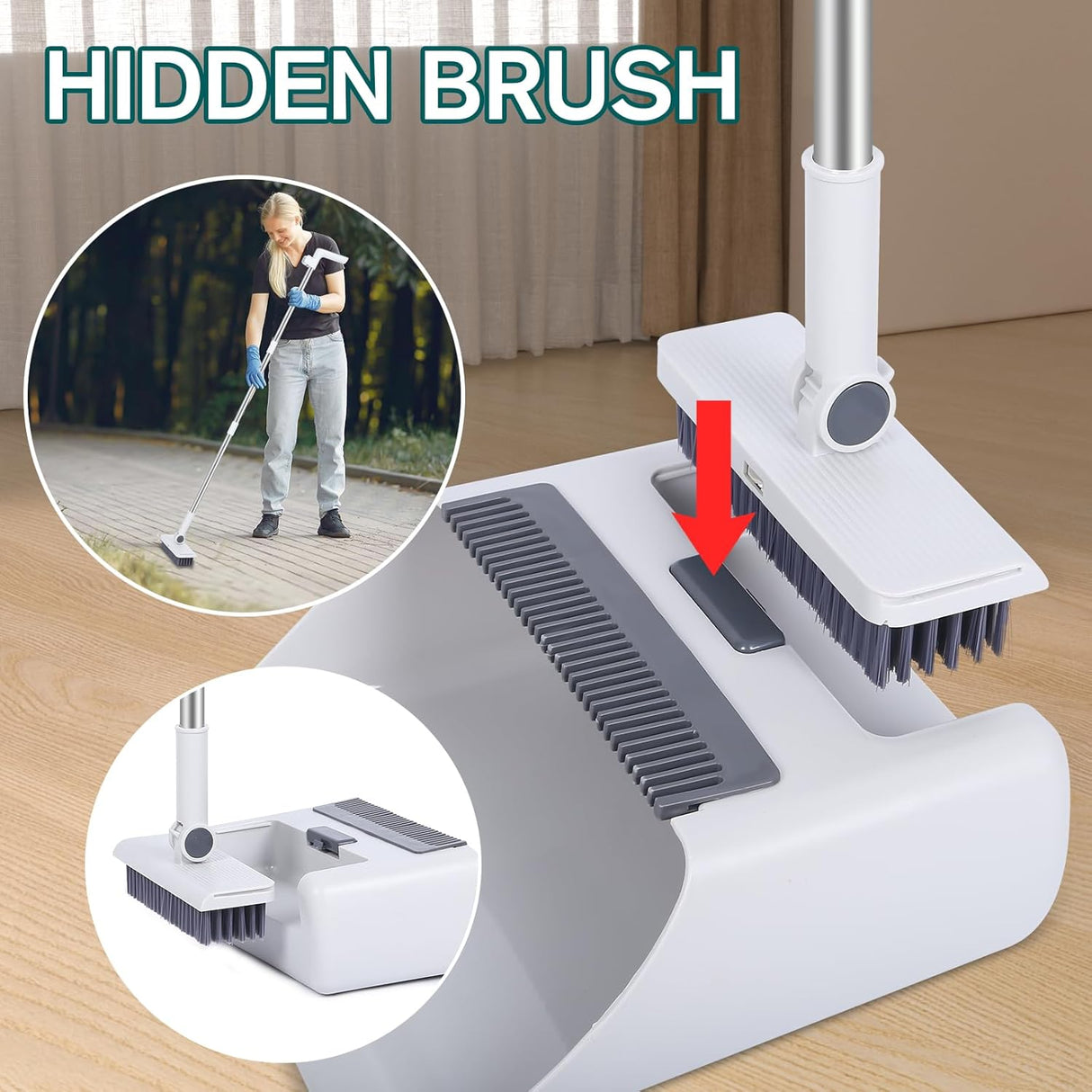 4 in 1 Cleaning Broom Dustpan Set