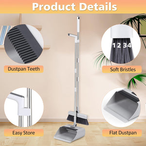 4 in 1 Cleaning Broom Dustpan Set