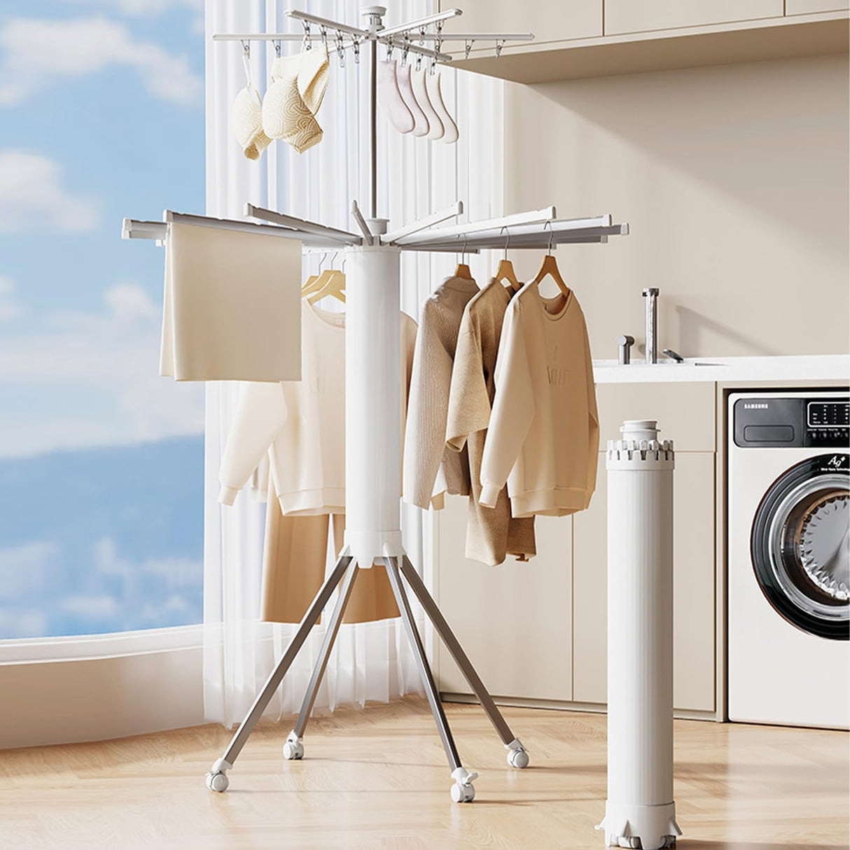 Double Layer Clothes Drying Rack