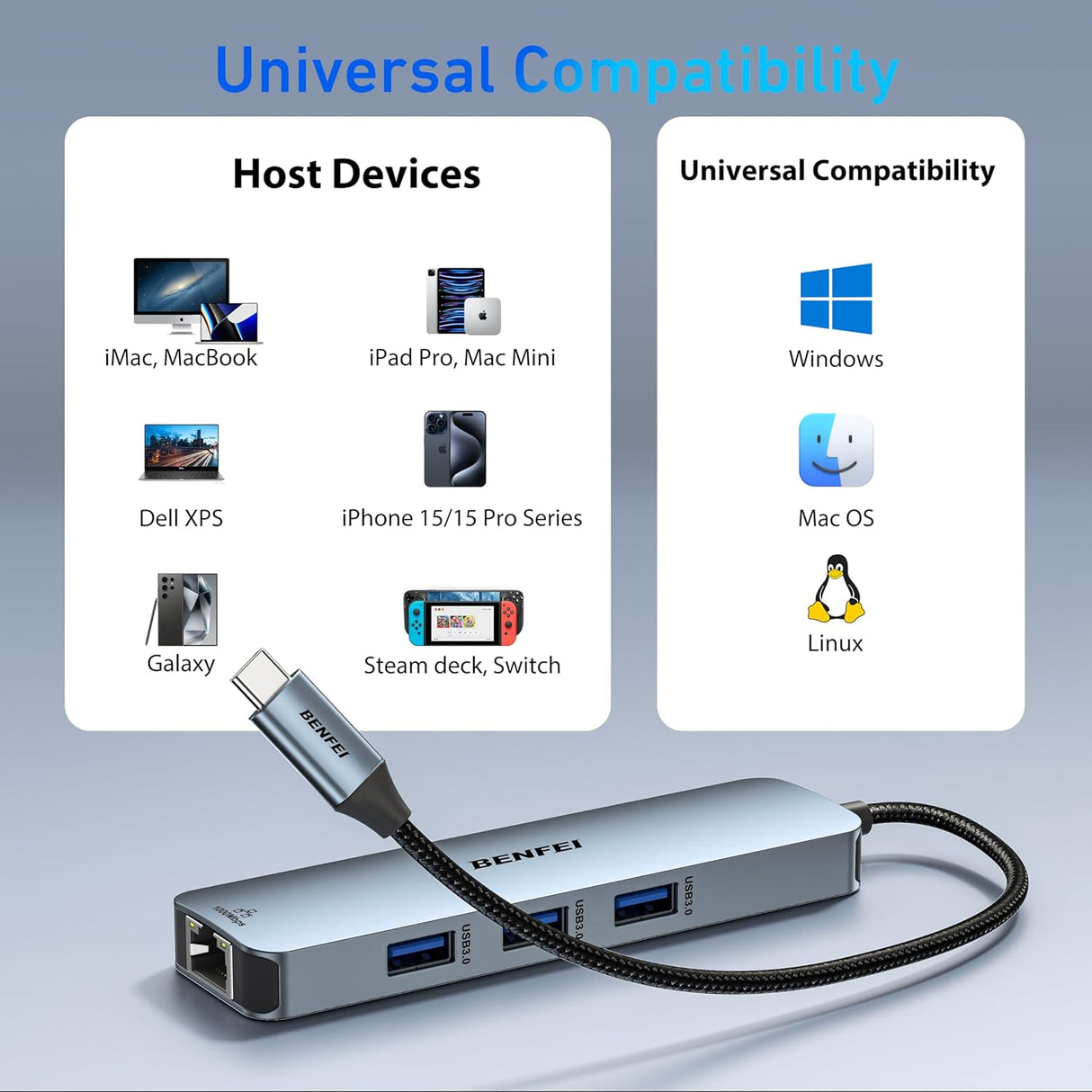 6-in-1 USB hub