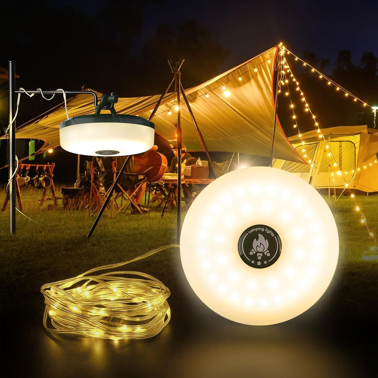 Foldable Camping String Lights