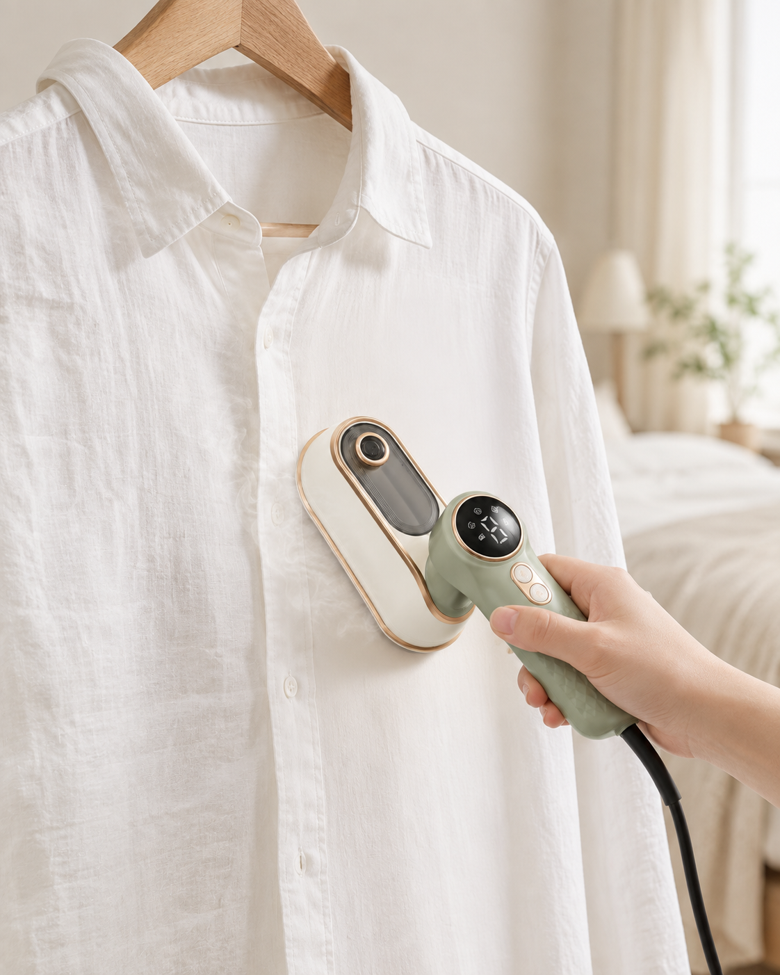 NetFlip Portable Steam Iron — Travel Wrinkle Remover (180° Rotating)