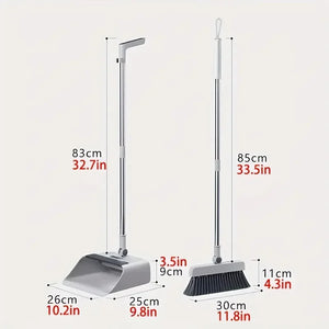 4 in 1 Cleaning Broom Dustpan Set