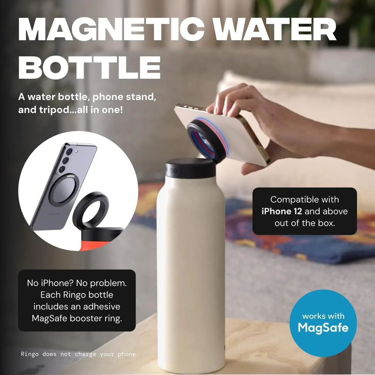 Ring Magnet Steel Bottle