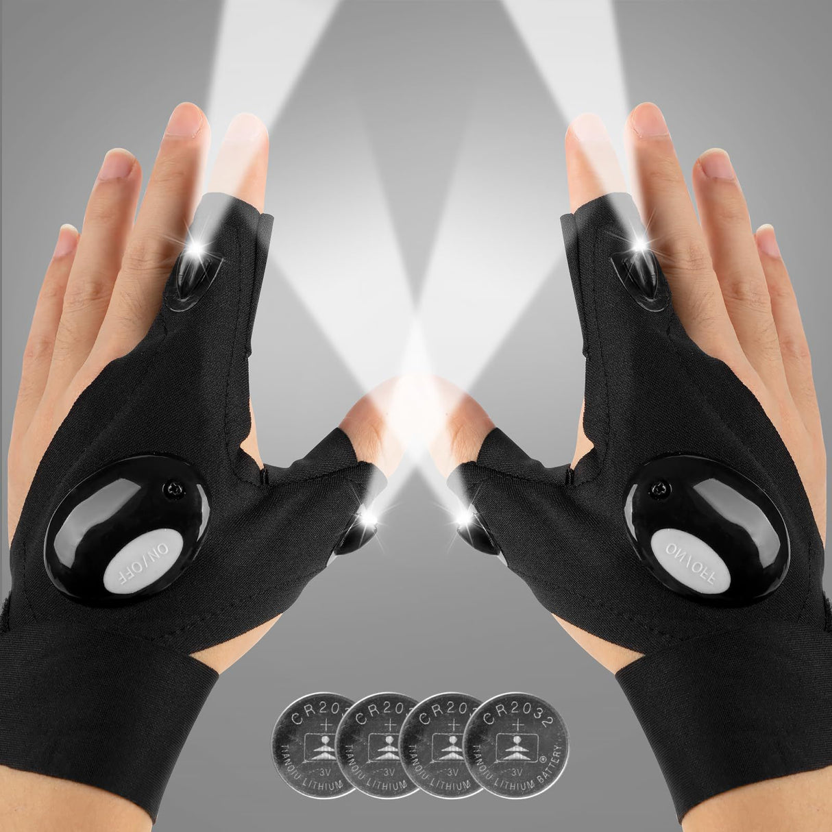 LED Flashlight Gloves Pair