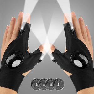 LED Flashlight Gloves Pair