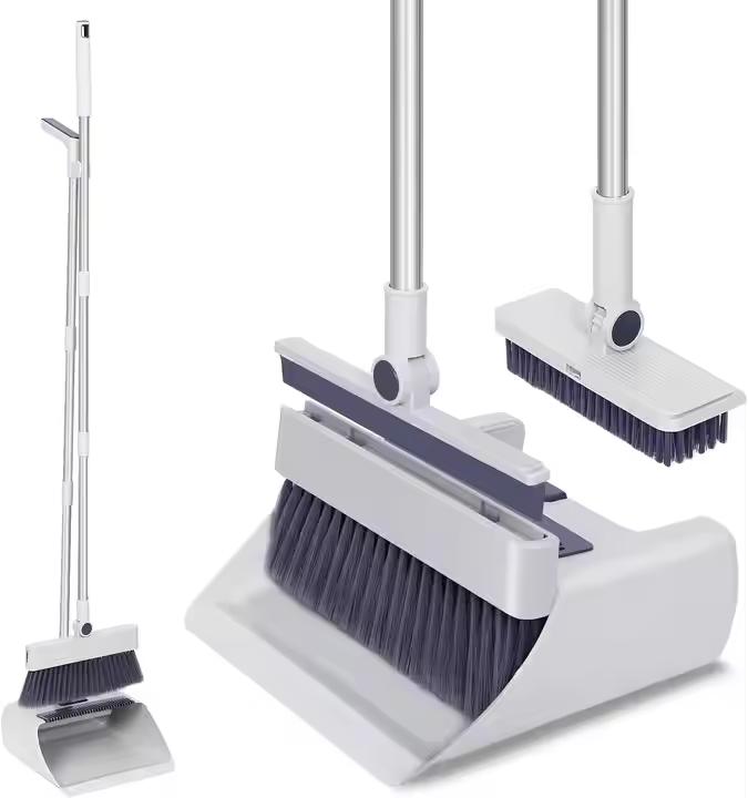 4 in 1 Cleaning Broom Dustpan Set