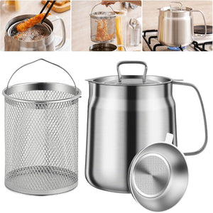 Stainless Steel Oil Pot - Large Size